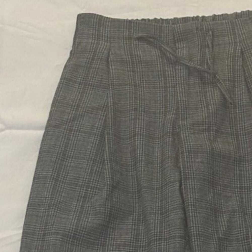 Zara Girls’ Checked Wide-Leg Trousers – Size 6